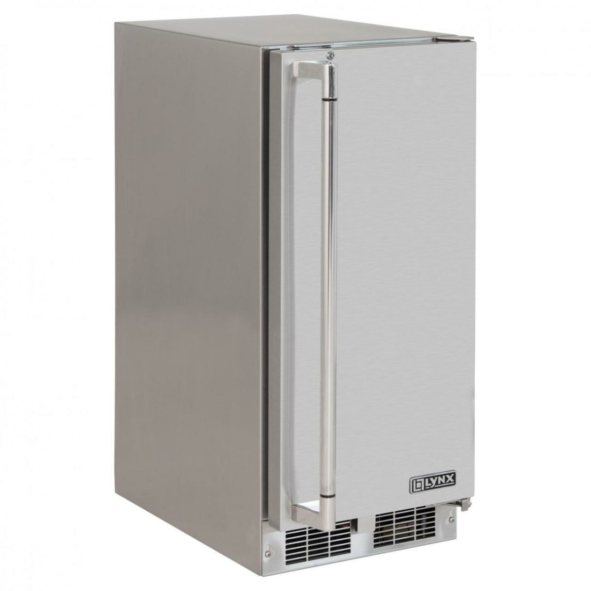 Lynx 39 Lb. 15" Outdoor Rated Ice Machine - Stainless Steel - Right Hinged